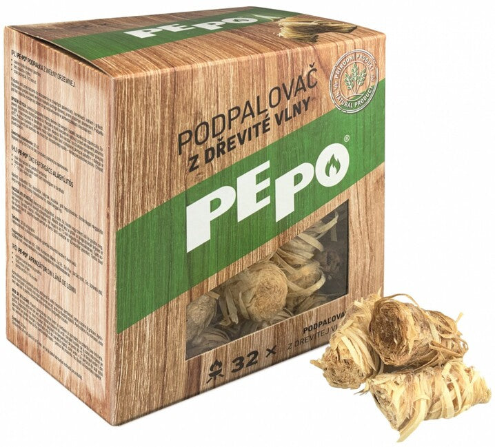 PE-PO lana di legno per accensione di fuochi 32 pz pefc