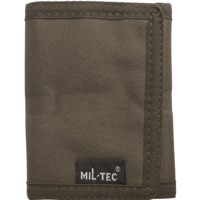 Mil-Tec portafoglio, oliva, con chiusura a strappo