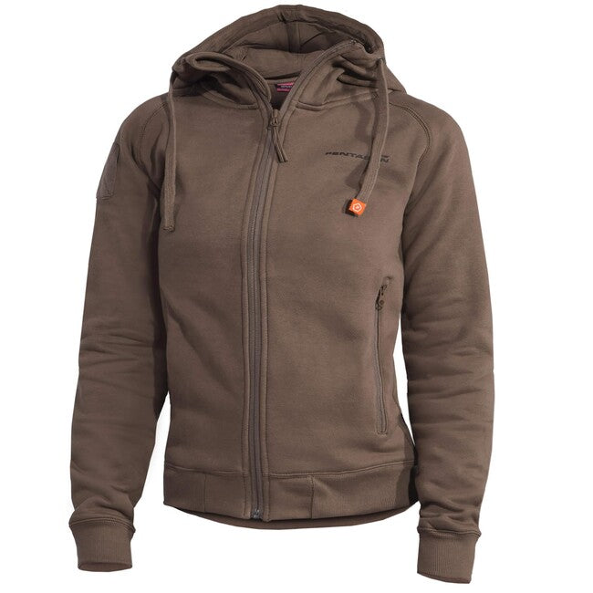 Pentagon Aphrodite felpa da donna con cerniera, terra brown
