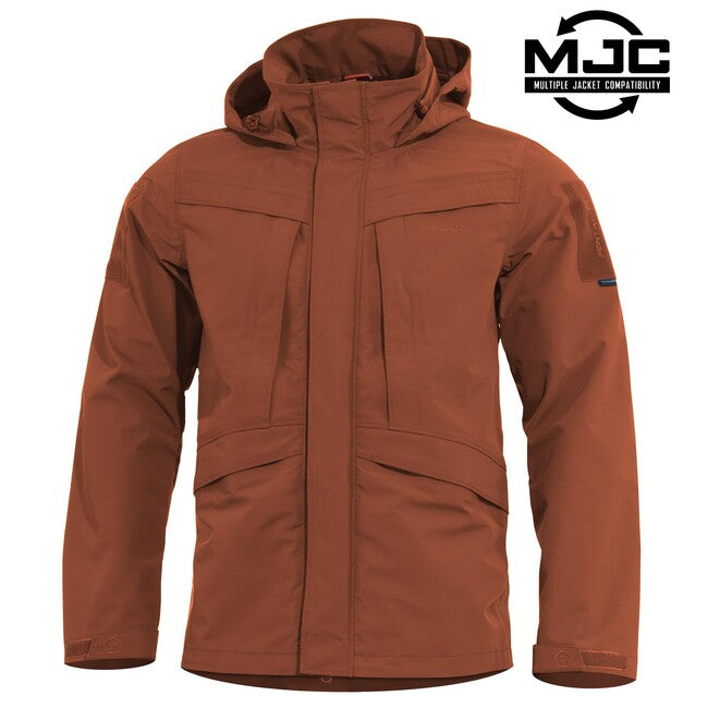 Pentagon Giacca Hurricane Shell, rossa marrone