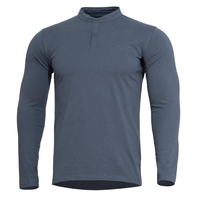 Pentagon Romeo 2.0 maglietta lunga con bottoni, blu carbone