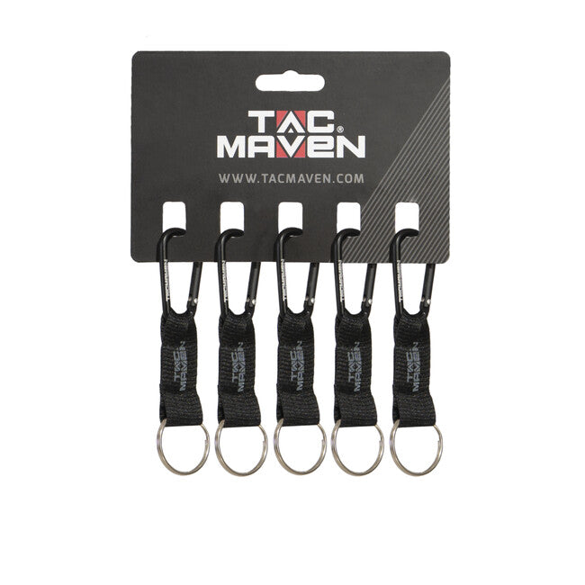 Pentagon Moschettone pentagonale per chiavi 5mm, nero