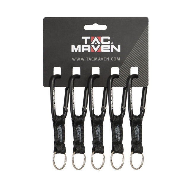 Pentagon Moschettone per chiavi 7 mm, nero