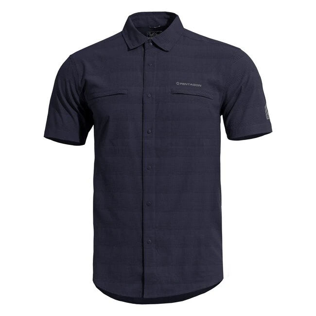 Pentagon Ripple camicia a maniche corte, blu mezzanotte