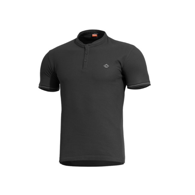 Pentagon Levantes t-shirt Henley Stripes, nero