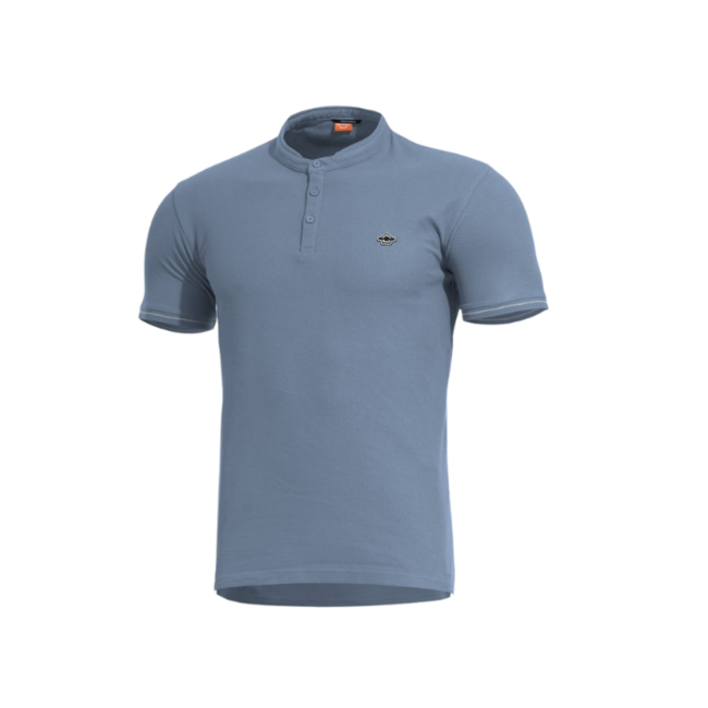 Pentagon Levantes maglietta henley stripes, blu