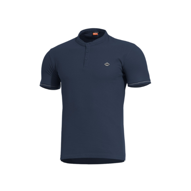 Pentagon Levantes maglietta henley stripes, blu navy