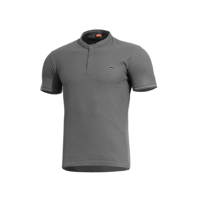 Pentagon Levantes t-shirt Henley Stripes, grigio