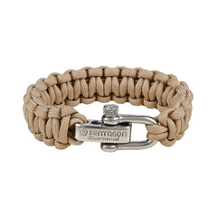 Pentagon paracord zapestnica, rjava