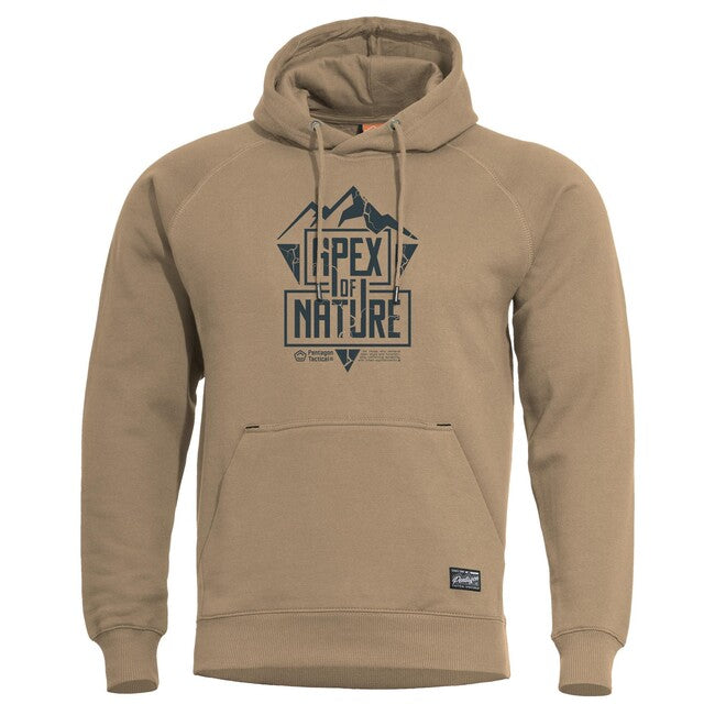 Pentagon Apex of Nature felpa con cappuccio, marrone