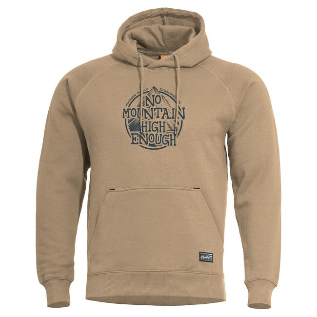 Pentagon No Mountain felpa con cappuccio, marrone