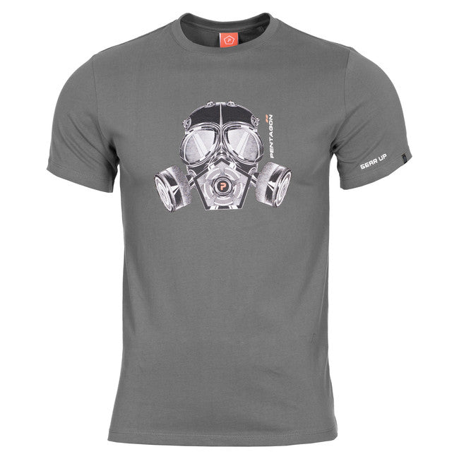 Pentagon Gas Mask maglietta, wolf grey