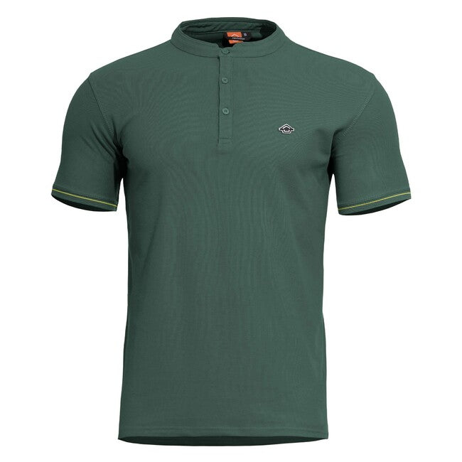 Pentagon Maglietta con bottoni Levantes Henley, verde SpringBok