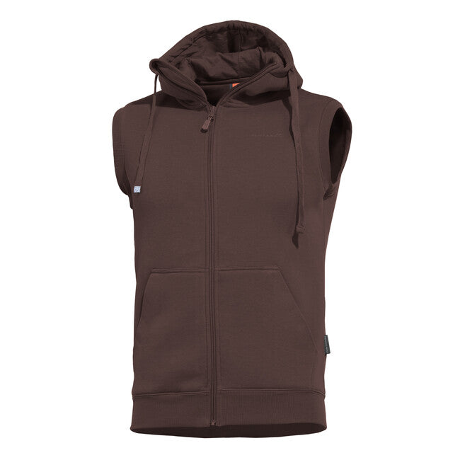 Pentagon Gilet con cappuccio, terra brown