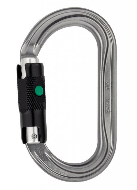 Petzl OK BALL LOCK moschettone ovale con sicurezza automatica
