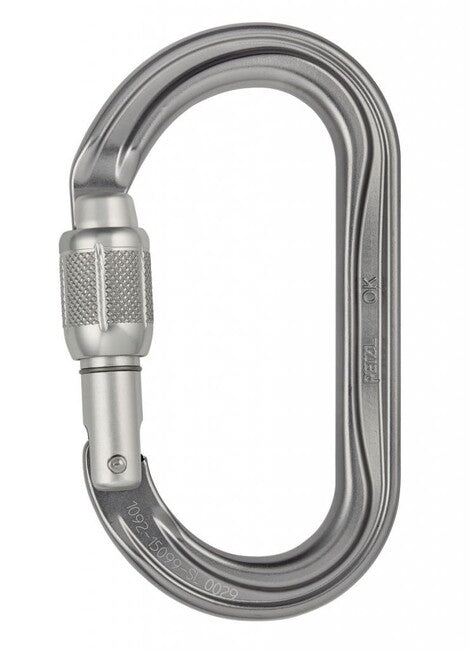 Petzl OK screw lock moschettone ovale con chiusura a vite
