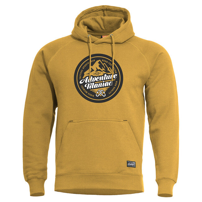 Pentagon Phaeton Hood "Adventure Maniac" felpa con cappuccio, gialla toscana