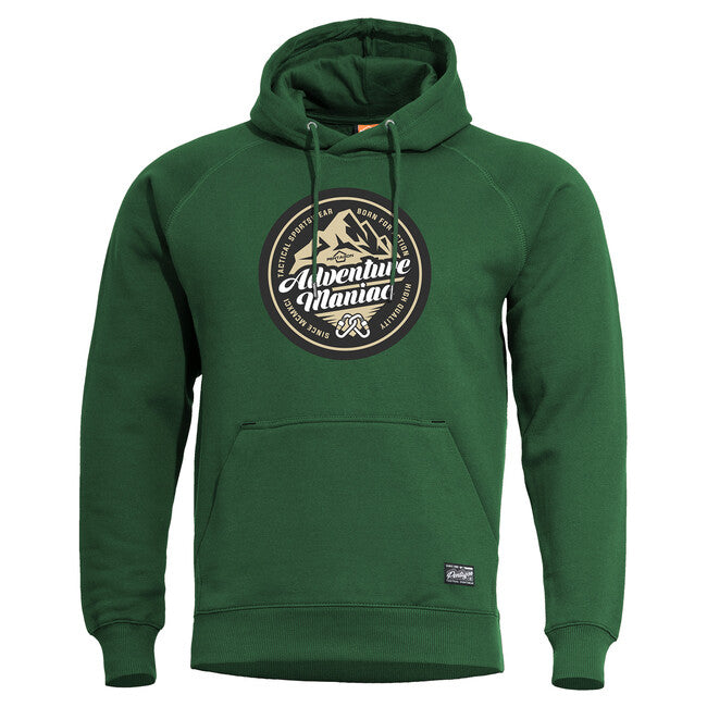 Pentagon Phaeton Hood "Adventure Maniac" felpa con cappuccio, primaveraBok Verde