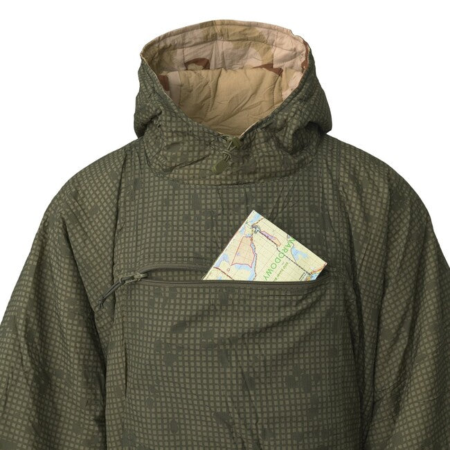 Helikon-Tex Swagman Roll poncho reversibile, mitchell camo leaf / mitchell camo clouds