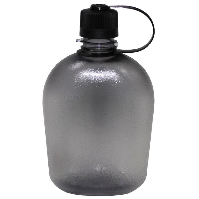 MFH Borraccia trasparente 1l, nera