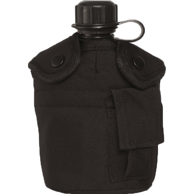 Mil-Tec US borraccia US con tazza in alluMinio 1l, nera