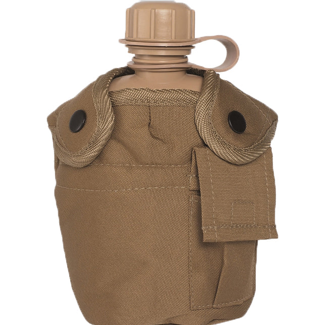 Mil-Tec US borraccia US, Coyote, 1l con tazza in alluMinio