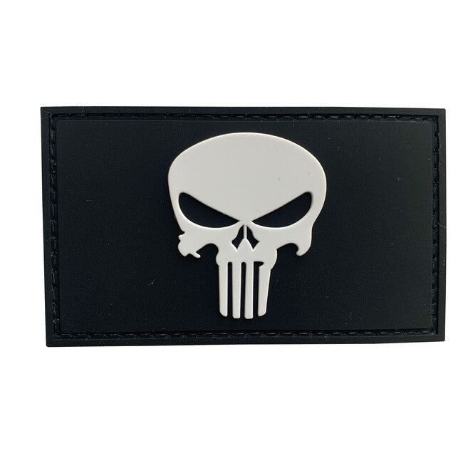 WARAGOD Punisher toppa in pvc, in bianco e nero