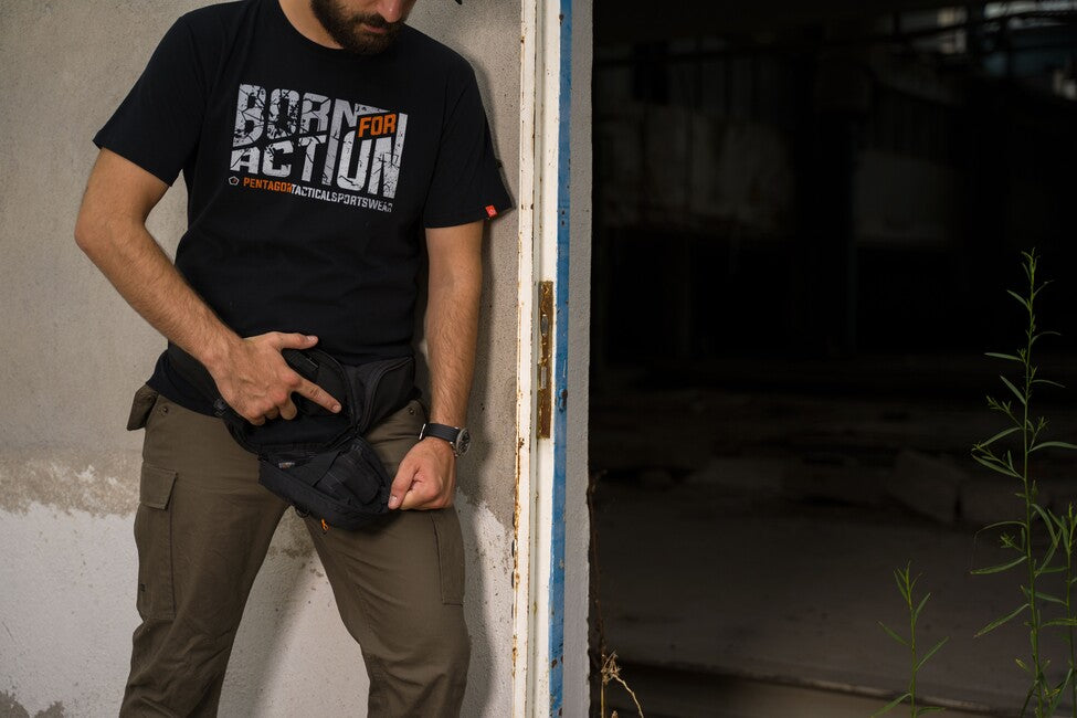 Pentagon Born for Action maglietta, nera