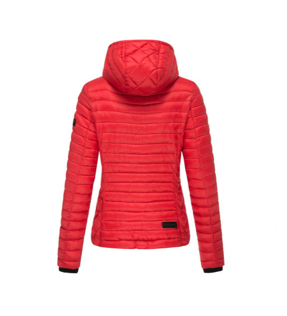 Marikoo Samtpfote giacca transitoria con cappuccio da donna, rossa