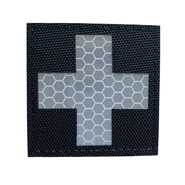 WARAGOD Croce Medica in tessuto riflettente patch bianca e nera