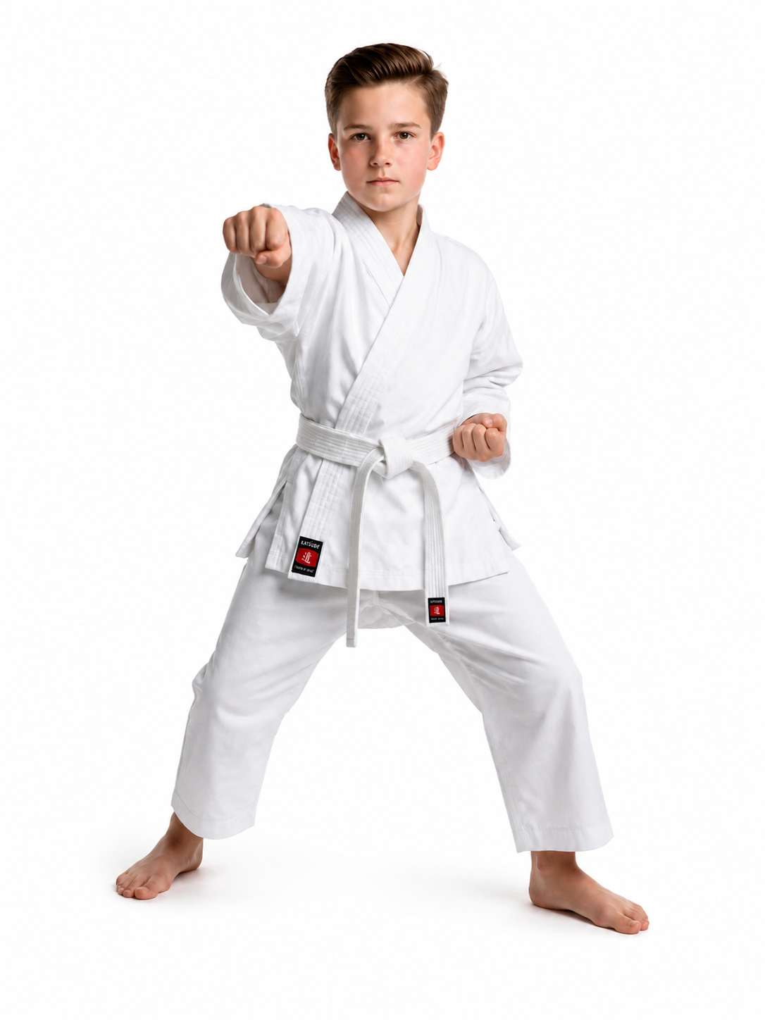 Katsudo Bambini Mifune ju kimono Rei 350g, bianco