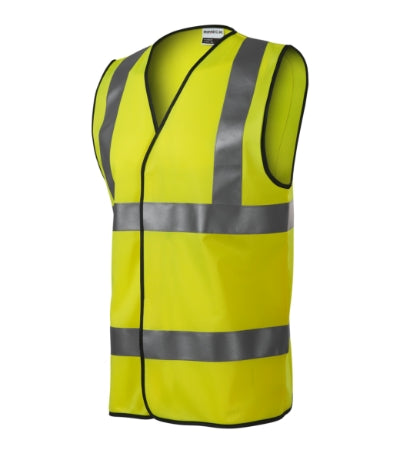 Rimeck HV Bright gilet di sicurezza riflettente, giallo fluorescente