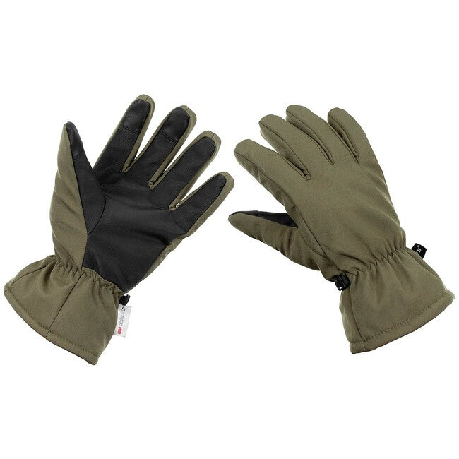 MFH Softshell guanti con isolamento 3M™ Thinsulate™ , verdi OD