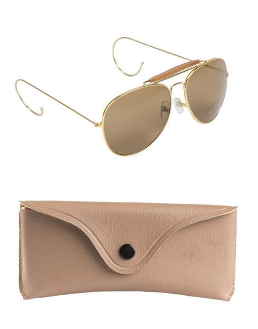 Mil-Tec Air Force occhiali da sole con custodia, specchiato