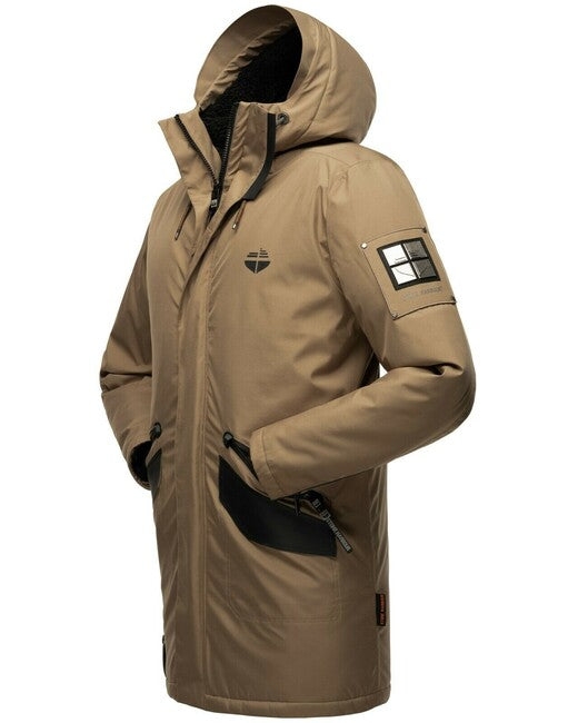 Stone Harbour Ragaan giacca invernale da uomo con cappuccio, marrone