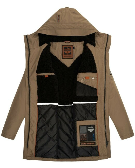 Stone Harbour Ragaan giacca invernale da uomo con cappuccio, marrone