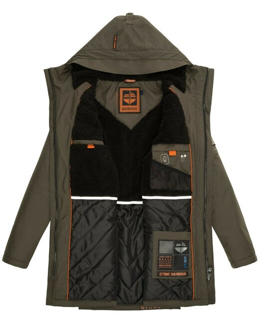 Stone Harbour Ragaan giacca invernale da uomo con cappuccio, antracite
