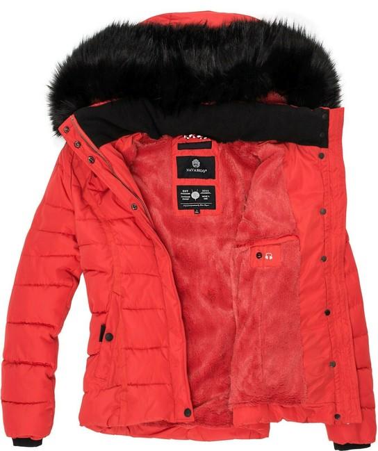 Navahoo Miamor giacca invernale con cappuccio da donna, rosso