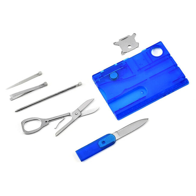 DRAGOWA Tactical Wildog pocket multifunctional survival card, blu