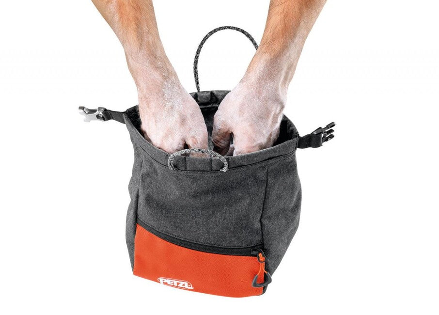 Petzl SAKAB sacco boulder per magnesio, grigio