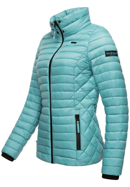 Marikoo Samtpfote giacca transitoria da donna con cappuccio, blu scuro
