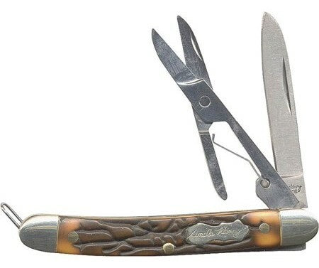 Schrade Uncle Henry coltello 2 3/4" Gambler 4,4 cm, plastica Staglon, con forbici