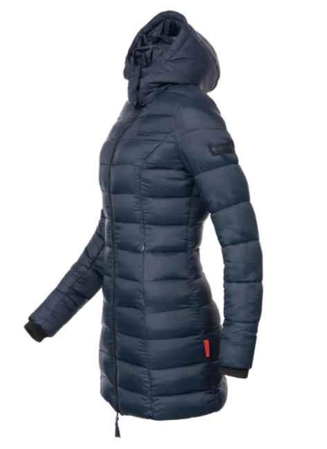 Marikoo ABENDSTERNCHEN cappotto trapuntato da donna con cappuccio, blu