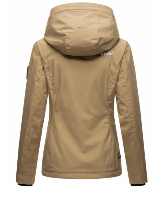 Marikoo ERDBEERE giacca transitoria da donna con cappuccio, taupe