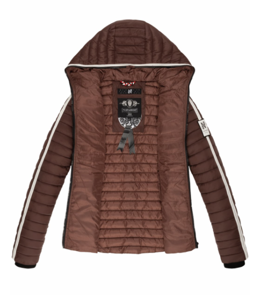 Navahoo Kimuk Princess giacca transitoria da donna con cappuccio, cioccolato