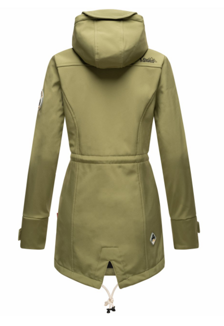 Marikoo ZIMTZICKE giacca invernale softshell da donna con cappuccio, oliva