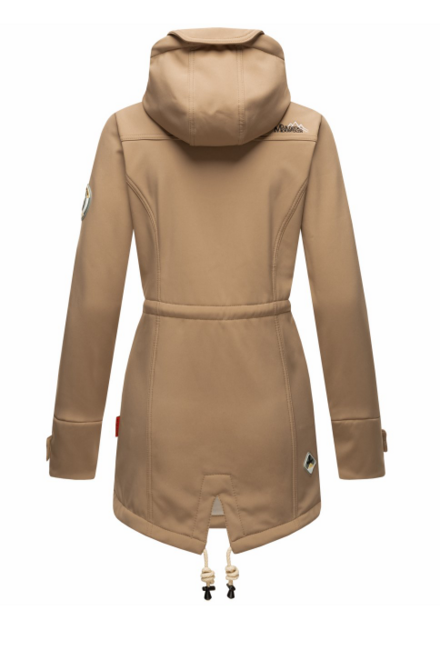 Marikoo ZIMTZICKE γυναικείο χειμερινό softshell μπουφάν με κουκούλα, Taupe grey