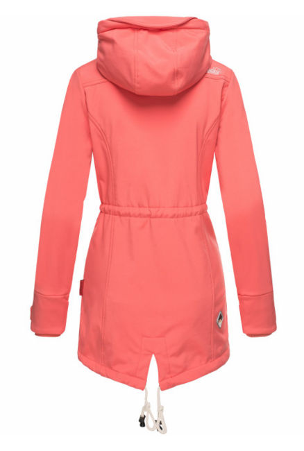 Marikoo ZIMTZICKE giacca invernale softshell da donna con cappuccio, corallo