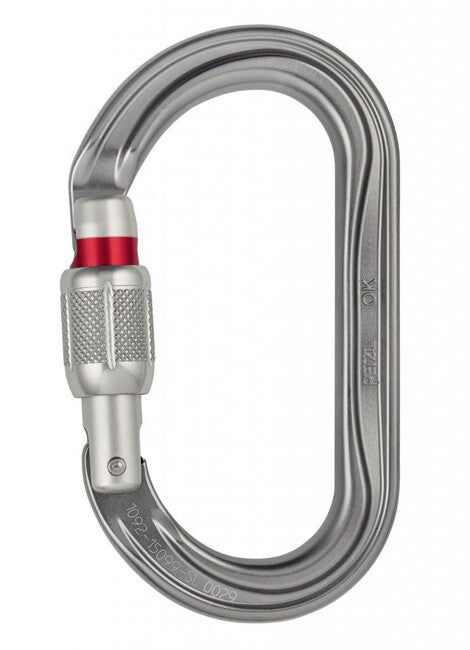 Petzl OK screw lock moschettone ovale con chiusura a vite