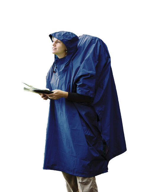 Sea to Summit Poncho in nylon 70D, blu